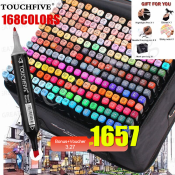 Touchfive 168 Colors Twin Tip Marker Set for Manga Design
