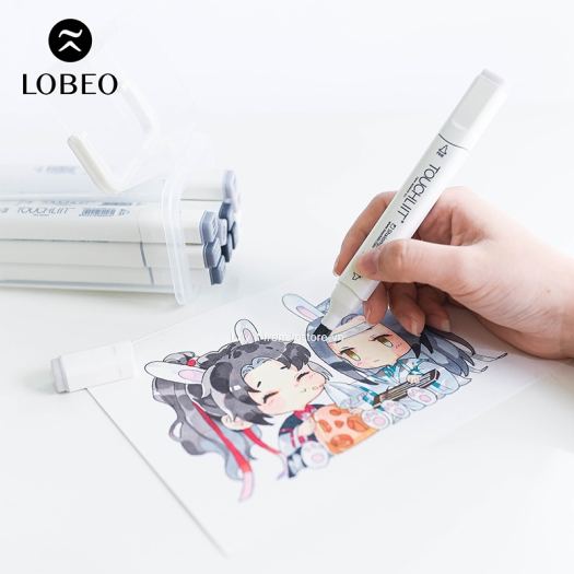 ↂ✾  [ LỖ STORE ] Màu dạ Touchliit 6 - Set xám