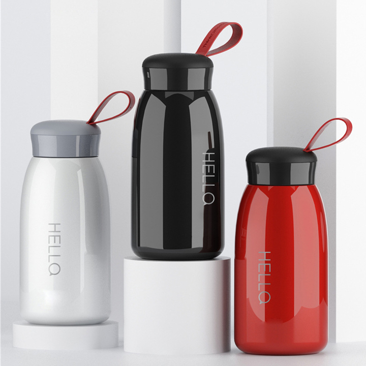 Bình Giữ Nhiệt HELLO (KHẮC TÊN THEO YÊU CẦU) Thép 304 Không Gỉ, Bình Chân Không 520ML Nhỏ Gọn Khi Mang Theo BGN09