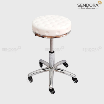 Ghế xoay Spa không tựa cao cấp (màu trắng)