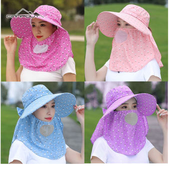 khăn choàng mặt bảo vệ khỏi ánh mặt trời cho nữ Mũ che nắng mùa hè ngoài trời Mũ Đi Nắng thoáng mặt nạ mũ vành lớn bảo vệ mặt cưỡi ngựa