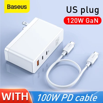 Baseus 120W GaN Charger PD Fast Charging USB C Charger QC 4.0 3.0 Quick Charge USB Charger for Macbook Pro Laptop Tablet for iPhone 13 Pro Max 12 Pro Max Samsung S20 Xiaomi HuaWei P40 Mate 40 (4)