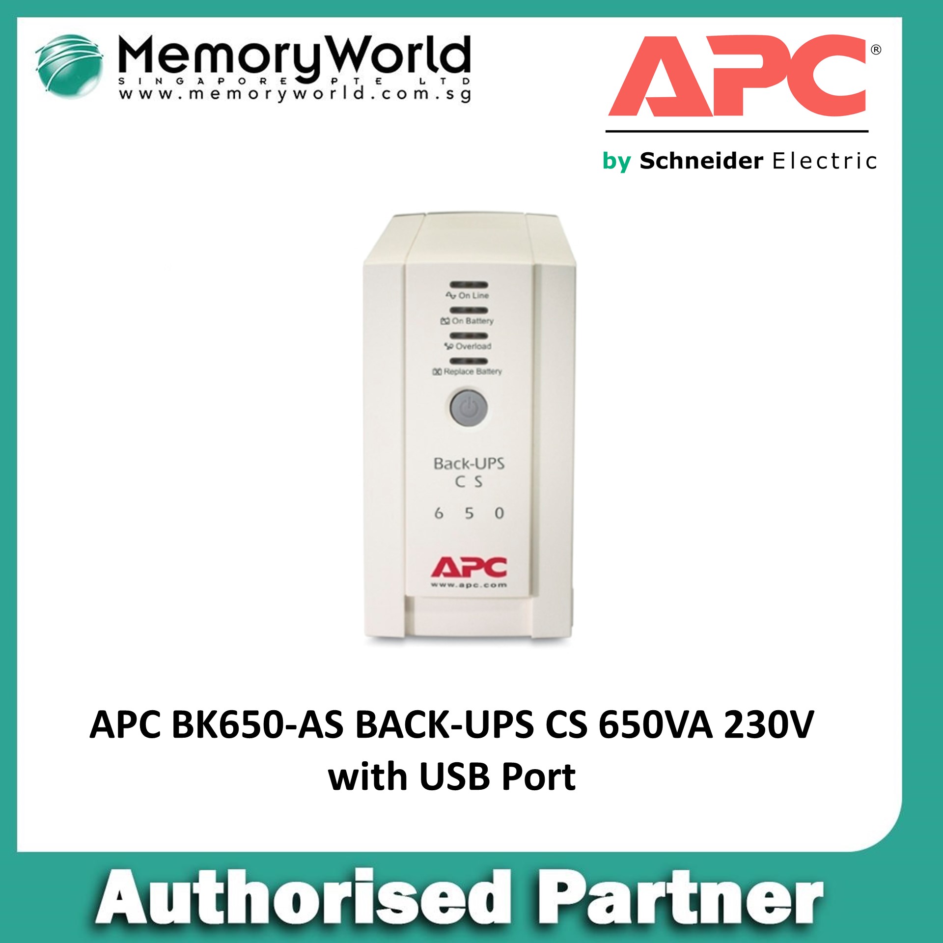 APC BK650-AS BACK-UPS CS 650VA 230V with USB Port