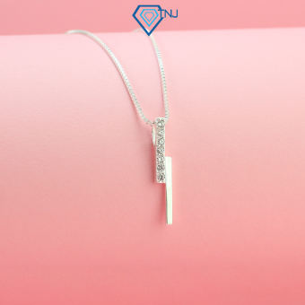 Dây chuyền nữ bạc TNJ, vòng cổ mặt tia chớp đính đá thời trang phong cách đơn giản DCN0702 - Trang Sức TNJ