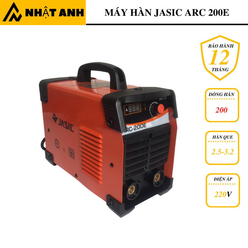 Máy hàn mini Jasic Arc 200E hàn 2.5-3.2 liên tục - Máy hàn que điệm tử chính hãng bảo hành 12 tháng
