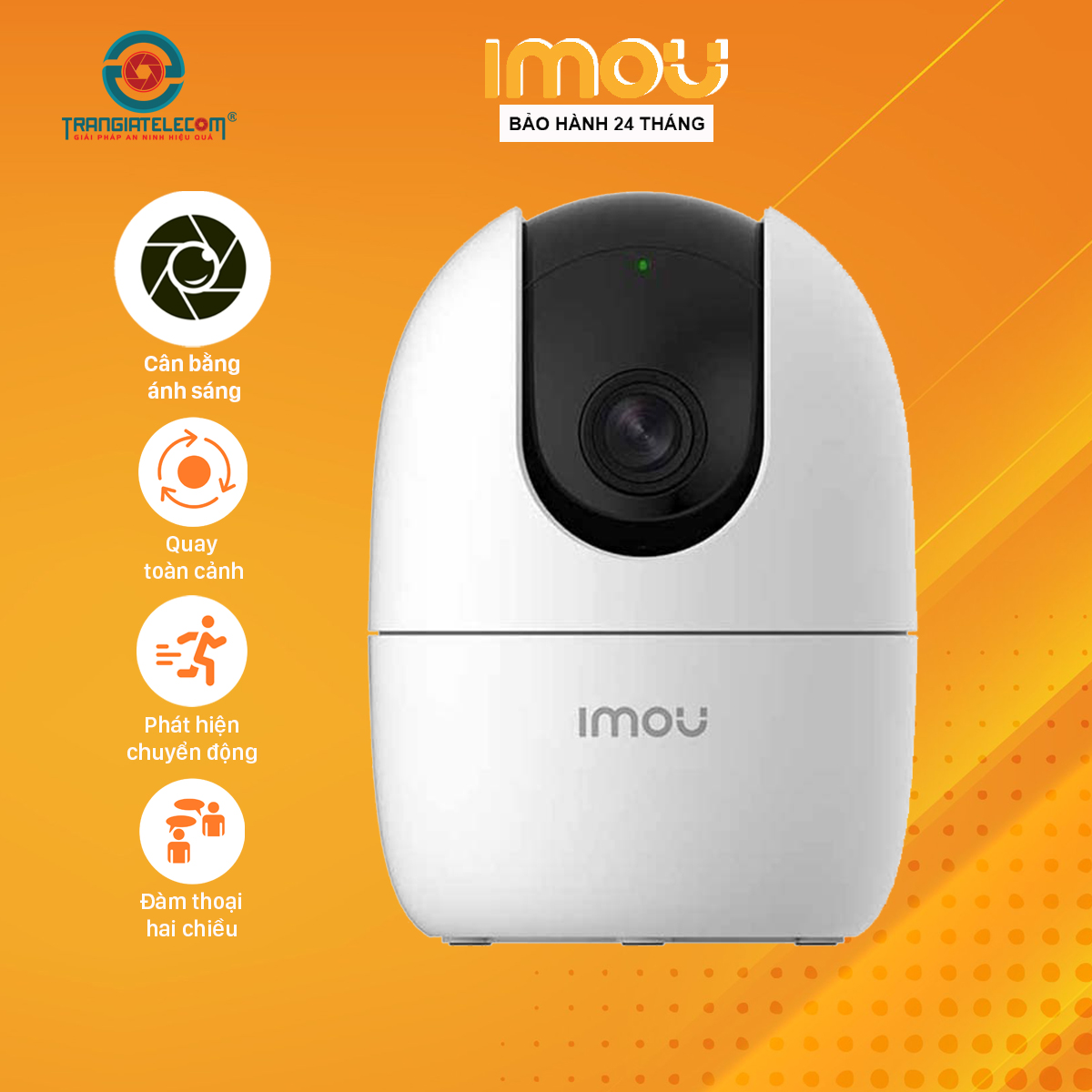 Camera IMOU wifi A22EP 2MP, A32EP 3MP, A42P 4MP, A52P 5MP xoay 360 độ, đàm thoại 2 chiều - TRANGIATELECOM