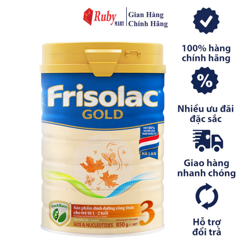 Sữa bột frisolac gold 3 lon 850g dễ uống