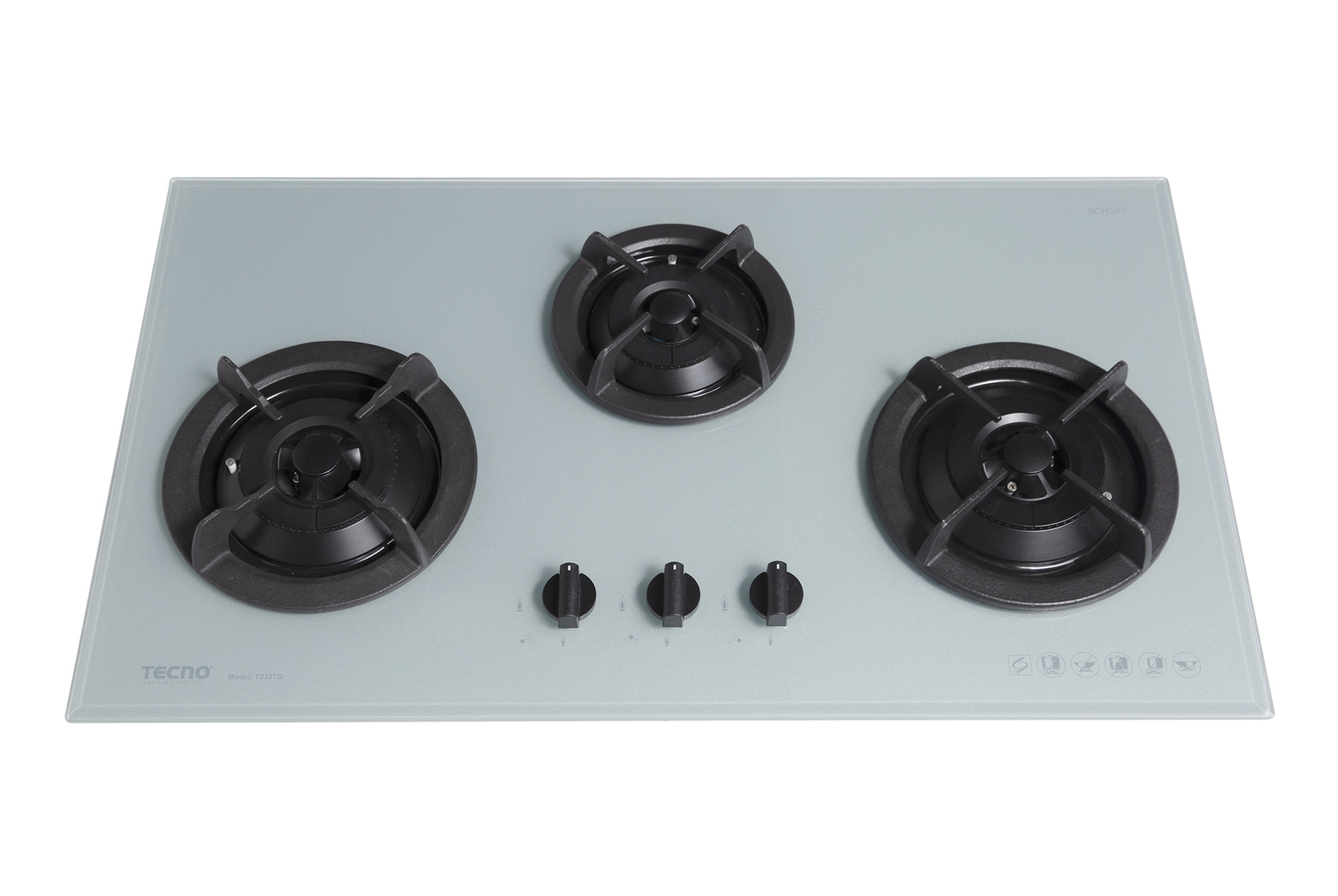 glass top stove black