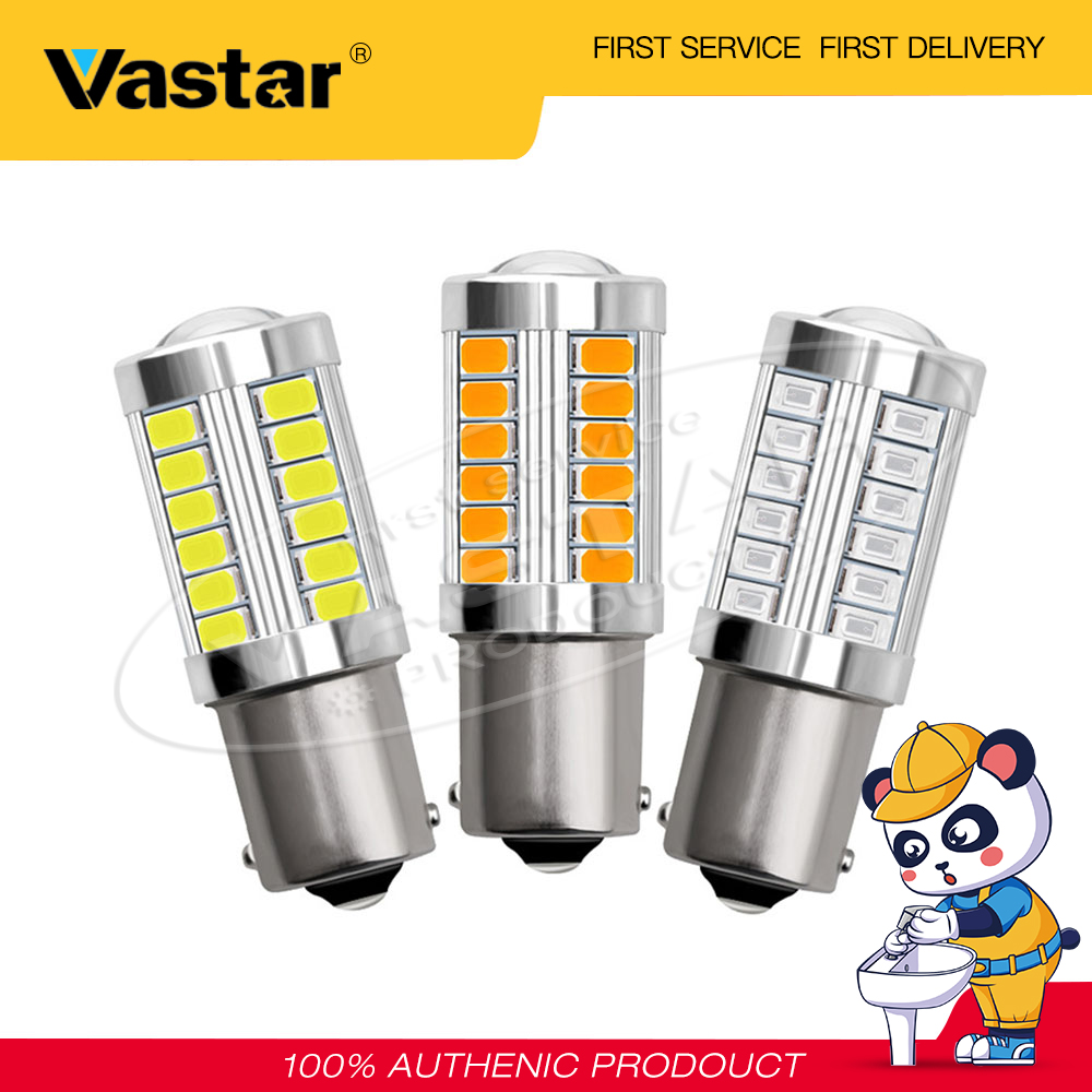 Vastar (Màu Vàng) 2 Pcs 1156 7506 BA15S P21W 5630 5730 Đèn LED Phía Sau Xe Bóng Đèn Đèn Phanh 12V Đèn Tự Đảo Ngược Chạy Ban Ngày Đèn Tín Hiệu