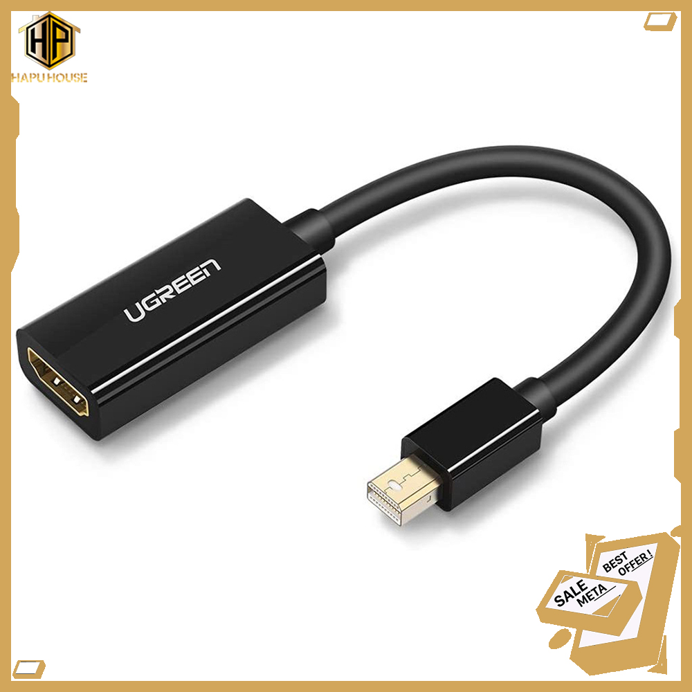 Cáp mini displayport sang hdmi ugreen 10461 độ phân giải full hd - hapuhouse
