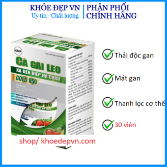 HSD 2023 - Cà gai leo giải độc gan hộp 30 viên chuẩn GPP HSD 2024 Viên uống thải độc gan Detox thải độc gan - Chuẩn GYM