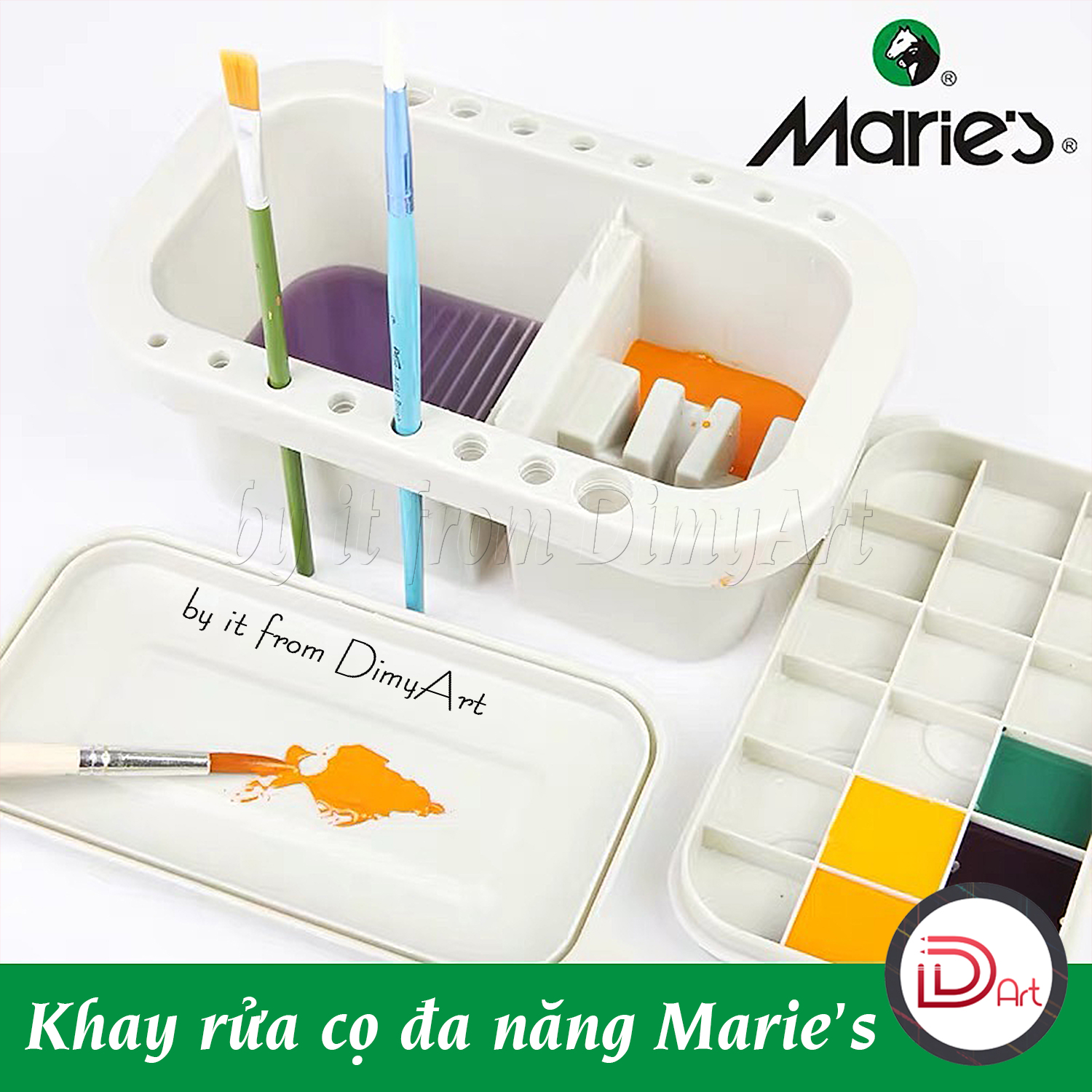 Xô rửa cọ vẽ đa năng MARIE's