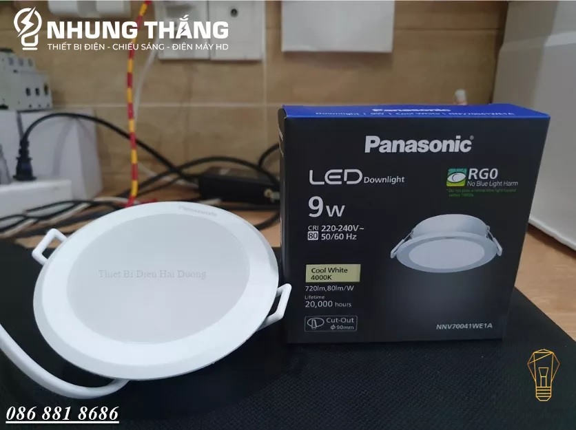 Panasonic led downlight ceiling light 9w nnnc7596488 white - nnnc7581488 yellow - 1 year warranty - video