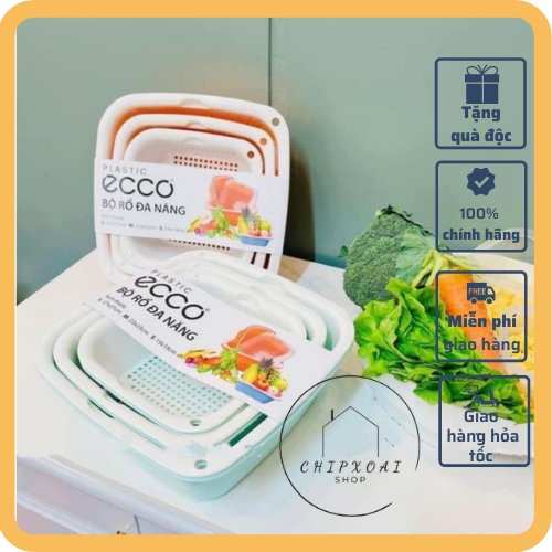 Rổ Chậu Nhựa Cao Cấp Rổ Châu Vuông Đựng Rau Củ Quả