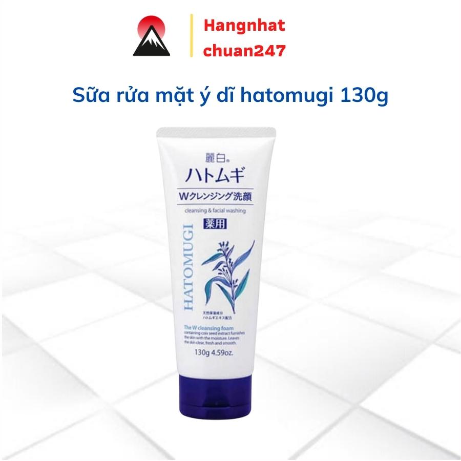 Sữa rửa mặt hatomugi Nhật Bản 130g srm hạt ý dĩ Sửa rữa mặt sạch sâu lành tính dưỡng ẩm trắng sáng da rẻ thích hợp da khô da thường