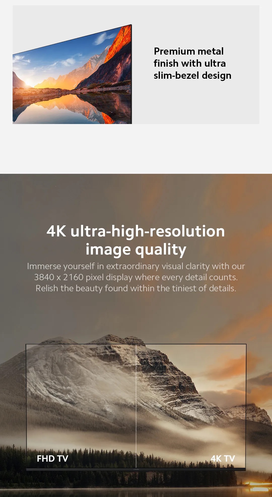 (Oficjalny) Xiaomi TV A 55 2025/ TV S Mini LED 55 2025 | Google TV 4K Ultra HD DCI-P3 94% gama kolorów HDR10+ Google Playstore Wbudowany Chromecast Dolby Vision i wyświetlacz bez obramowania (3 lata gwarancji)