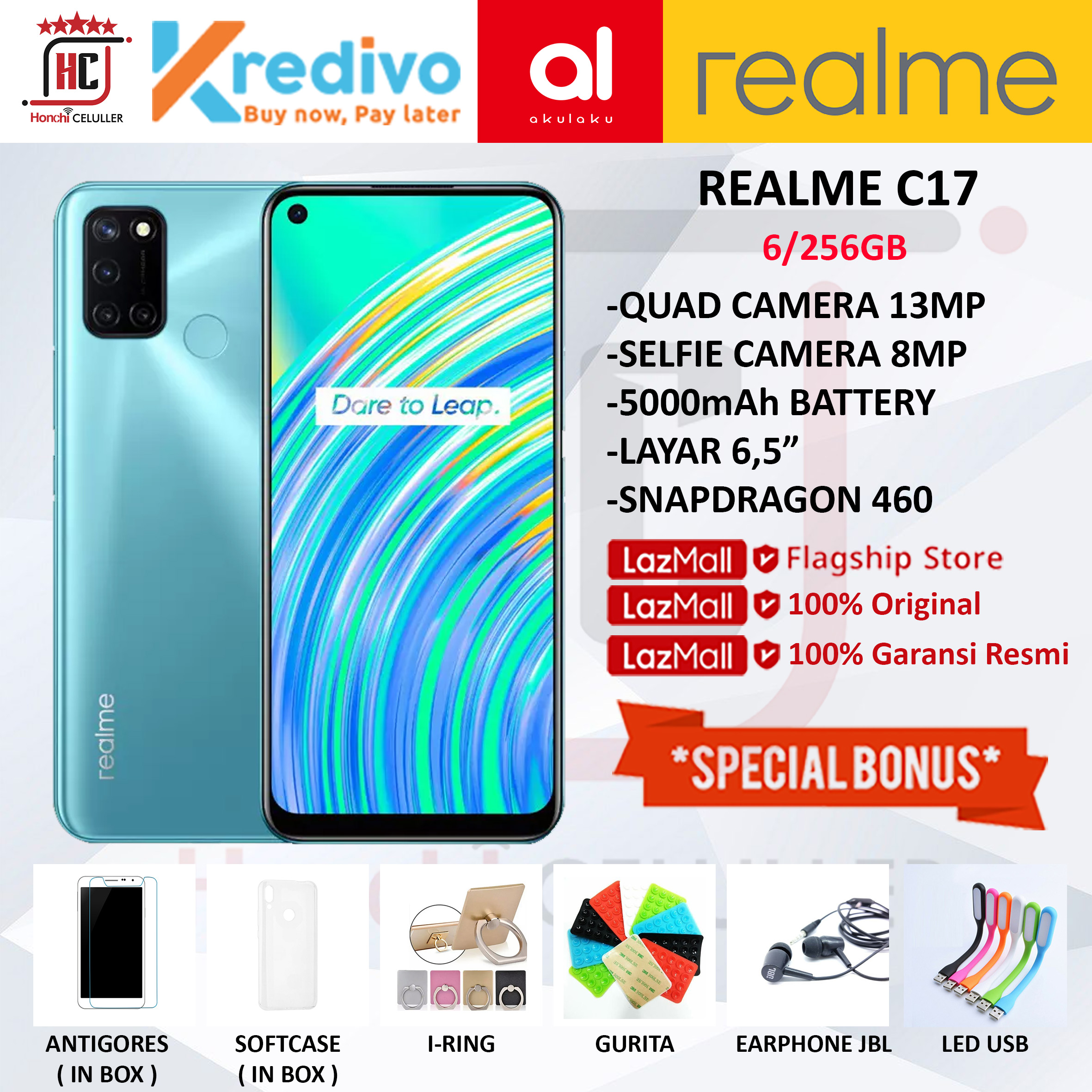 REALME C17 6/256GB GARANSI RESMI REALME INDONESIA ORIGINAL FULL BONUS Harga  1,499,000 Ringgit*Penghantaran Percuma
