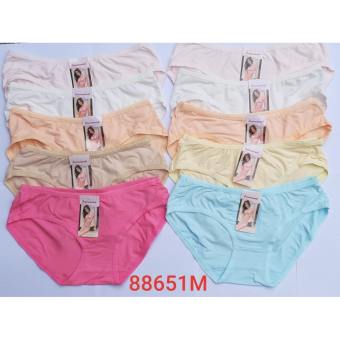 Combo 10 Quần lót nữ Thái Lan (Màu Trắng và nhiều màu ) 100% Thun Cotton thoáng mát phù hợp cho đồng phục học sinh thấm hút thoải mái cả ngày - Form to (No.88651)