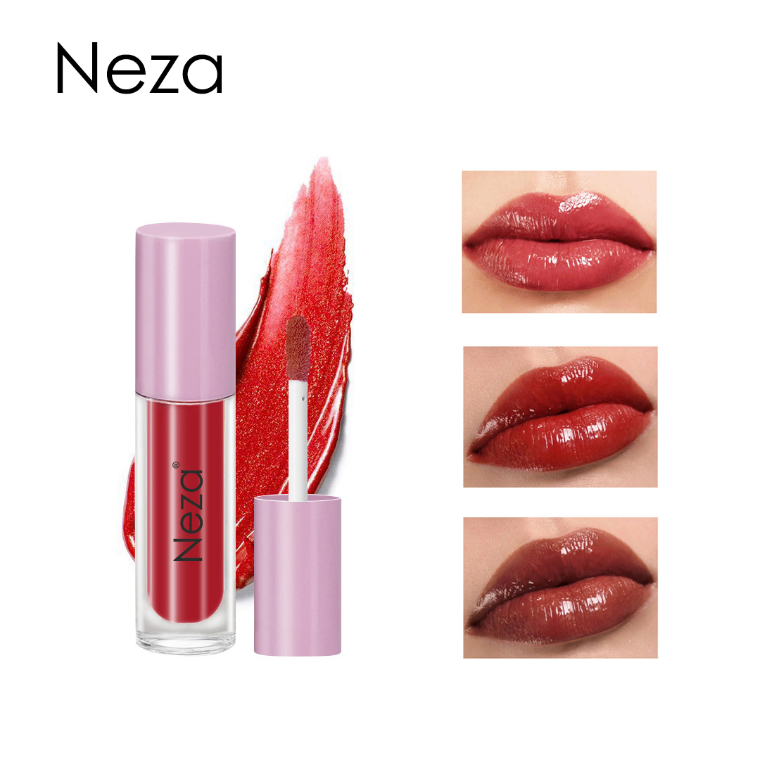 Gambar Neza Bright Lip Glaze Moisturizing Lipstick 6 Color Choices Lip Gloss Plump lip Tint Glossy Longwear