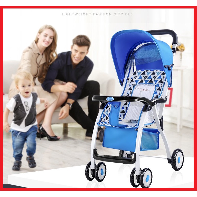 Xe đẩy đi dao, lưng nằm lưới thoáng cho bé có nhiều tư thế nằm - ngồi Baobaohao 711C