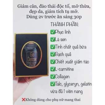 Viên uống giảm cân Go detox không tặng trà hoa