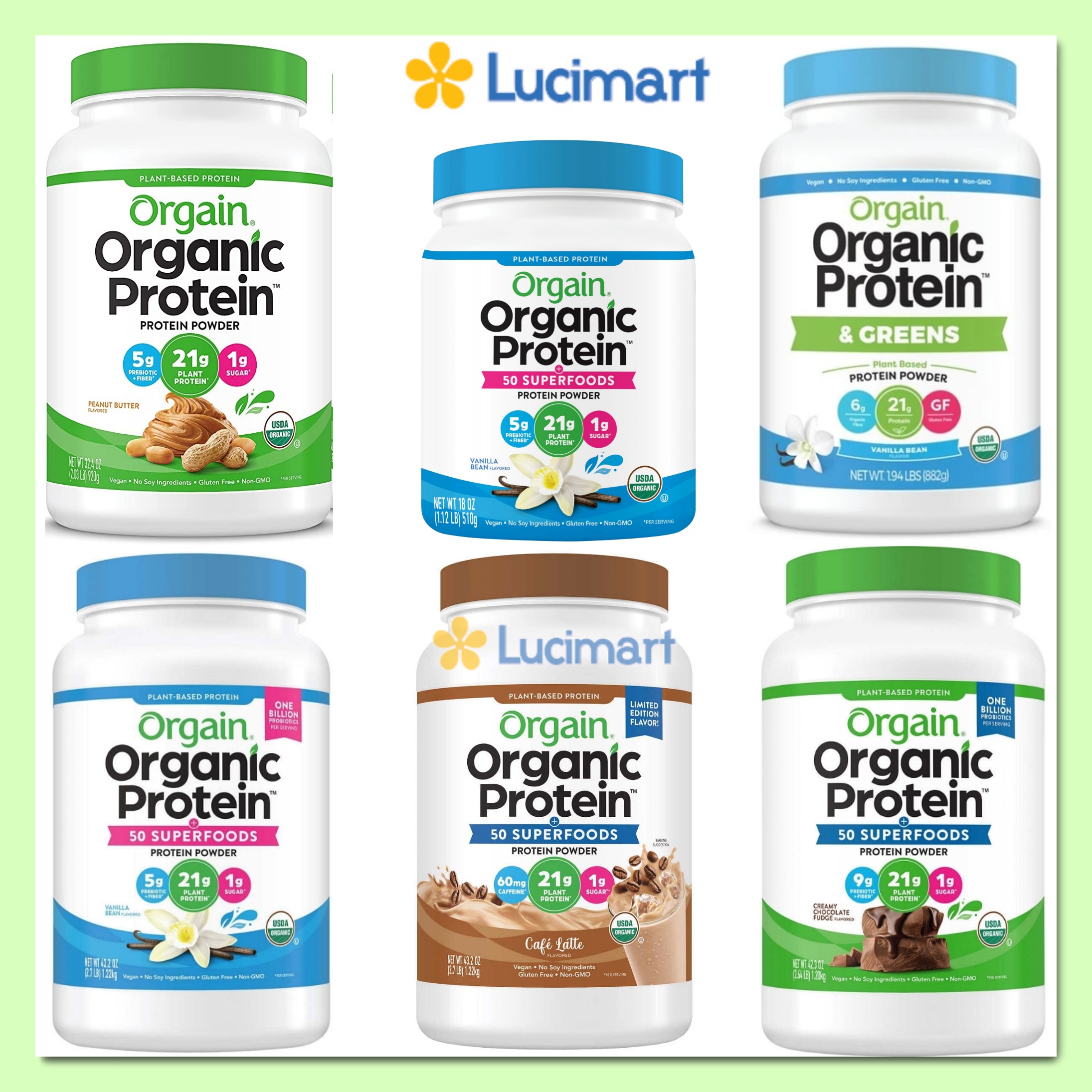 [HCM]Bột đạm thực vật hữu cơ Orgain Organic Protein Plant Based Protein Powder[Hàng Mỹ]