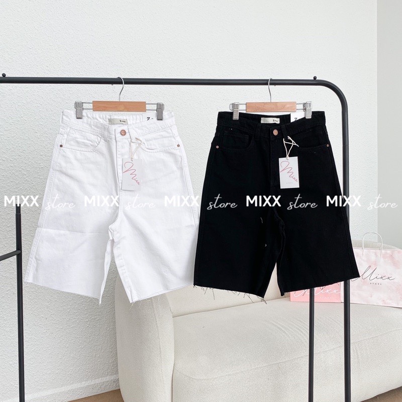 Quần short jean nữ đẹp giá rẻ thoáng mát- quần short nử trắng đen cotton phom chuẩn đẹp