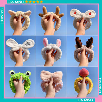 Băng Đô Rửa Mặt Tiểu Thư hình thú Phong Cách Hàn Quốc cực dễ thương