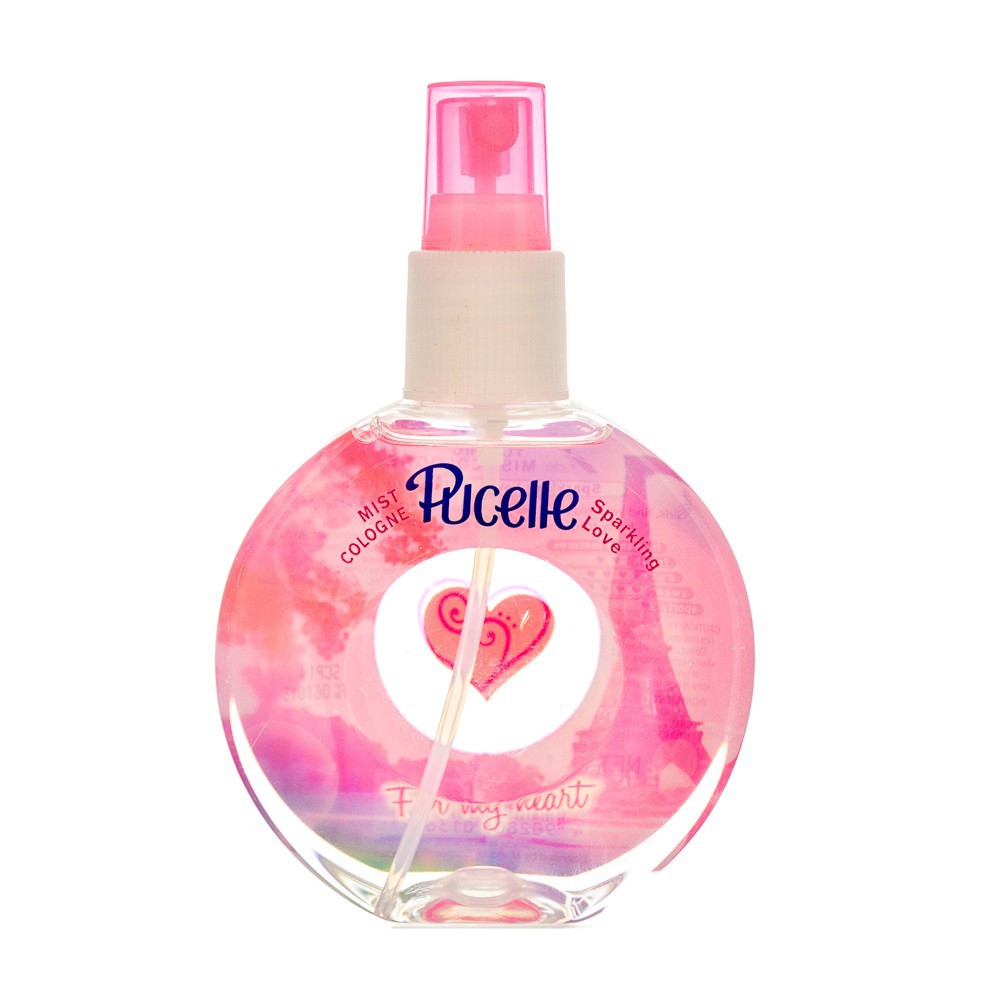 Nước hoa nữ cho học sinh em bé gái thơm lâu chính hãng Pucelle Mist Cologne Sparkling Love màu đỏ mùi ngọt nhẹ nhàng không nồng combo chai mini 75ml nhỏ gọn bỏ túi dạng xịt body toàn thân đi học lưu hương giữ mùi lâu giá rẻ