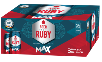 Combo 2 thùng Bia Red Ruby Max 24 Lon x 330ML