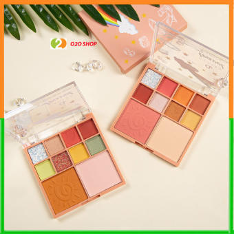 Bảng Phấn Trang Điểm Mắt Nhiều CANLEN 10 Ô Có Má Hồng Và 48 Ô Màu - Cao Cấp - Nhũ Lì Kim Tuyến - Không Thấm Nước-  Lâu Trôi  - O2O BD