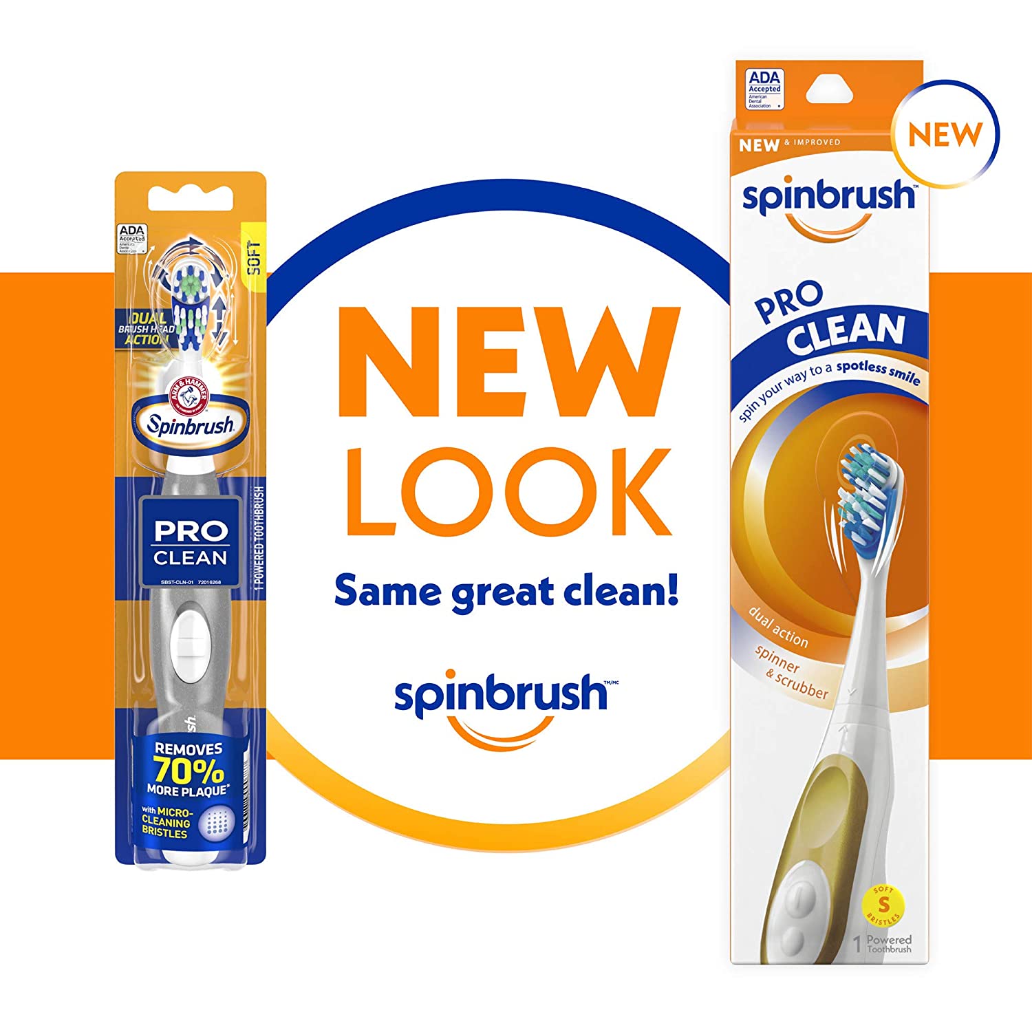 Bàn chải pin Spinbrush PRO CLEAN Battery Powered Toothbrush đầu chải thay thế được.