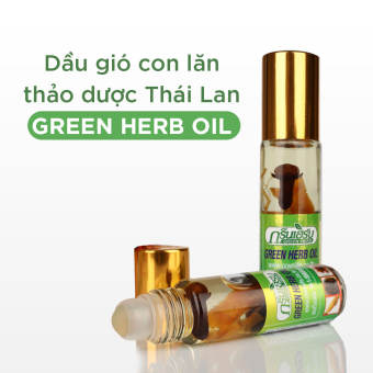 Combo 2 chai Dầu gió Thái lăn sâm thảo dược Green Herb Oil 8cc