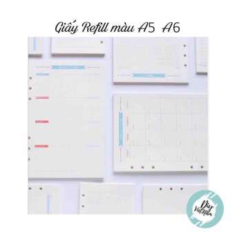 Giấy Refill Màu Xanh Biển A5 A6 (Restock)