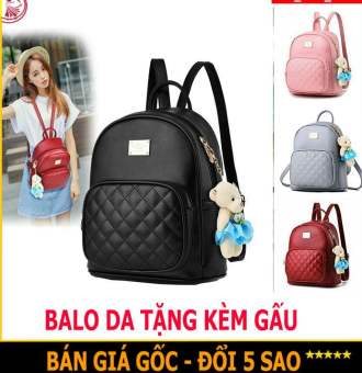 Balo Kèm Gấu Thời Trang nữ , balo nữ , balo da , balo đo học , balo lớn , balo mẫu mới , balo đi chơi