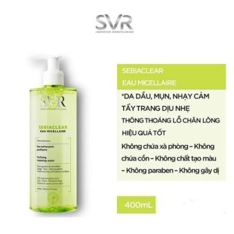 HÀNG NHẬP KHẨU - Sữa Rửa Mặt SVR Sebiaclear Gel Moussant Cho Da Dầu Mụn, Nhạy Cảm, Hỗn Hợp, Tẩy Tế Bào Chết, Ngừa Giảm Mụn 55ml/200ml/400ml - Pháp - DuocmyphamDrAn