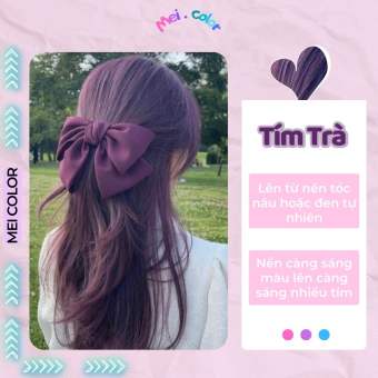 Thuốc Nhuộm Tóc Màu TÍM TRÀ Không Tẩy | THUỐC NHUỘM TÓC TẠI NHÀ