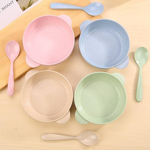 BỘ BÁT THÌA LÚA MẠCH CHO BÉ TẬP ĂN DẶM XINH XẮN TANASA