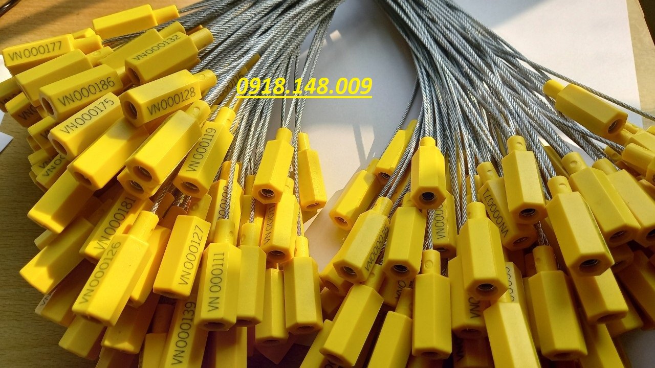 100 chiếc Seal cáp / Seal chì dây / Kẹp chì dây niêm phong container có seri