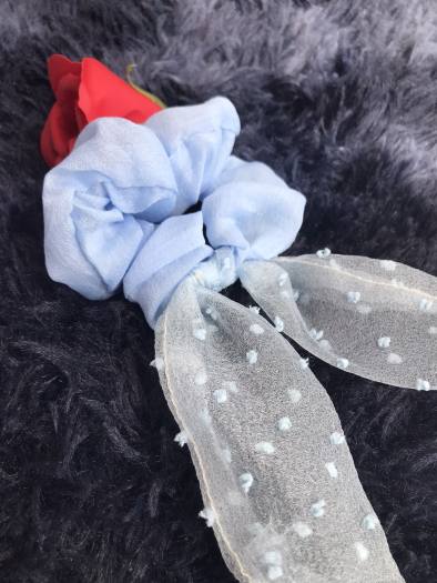 Dây Buộc Tóc Scunchies Vải Voan Phong Cách Hàn Quốc