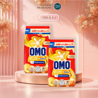2 túi bột giặt Omo 700g hương nước hoa Comfort - Lưu hương bền lâu
