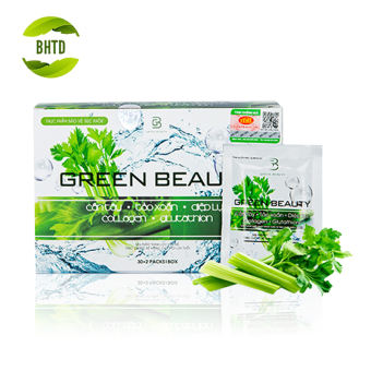 01 GÓI CẦN TÂY GREEN BEAUTY, BỘT CẦN TÂY, KẾT HỢP COLLAGEN- DIỆP LỤC- TẢO XOẮN , Cần Tây Da Sáng - Dáng Đẹp - Eo Thon, Thơm NGon, Dễ Uống