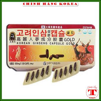 Viên đạm hồng sâm nhung hươu linh chi hàn quốc, vàng gold 120 viên - Tăng đề kháng, giảm căng thẳng, phòng ung thư, tranglinhkorea