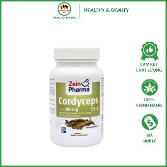 Viên Uống Đông Trùng Hạ Thảo Của Đức Cordyceps Cs - Hãng Zein Pharma Hộp 120 Viên