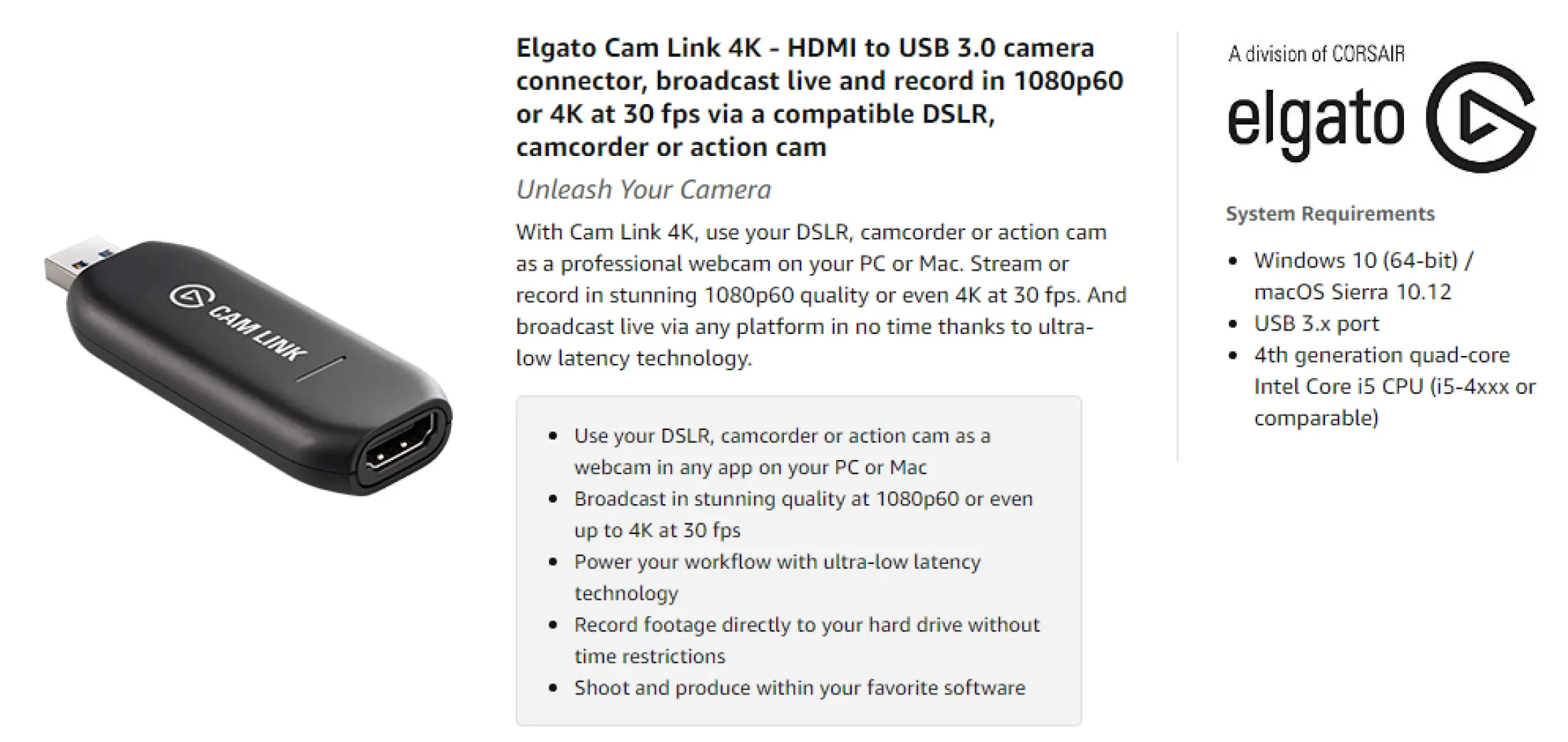 Elgato Cam Link 4k Buy Sell Online Adapter With Cheap Price Lazada Singapore Elgato Cam Link 4k Buy Sell Online Adapter With Cheap Price Lazada Singapore