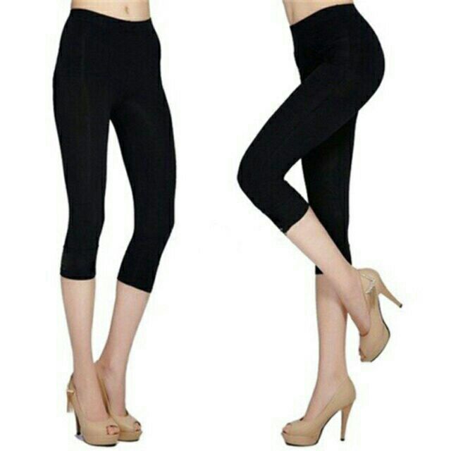 Quần thun ôm legging lửng nữ co giãn 4 chiều mêm mát