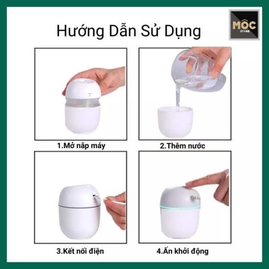 Máy Phun Sương Tinh Dầu Mini Humidifier 220Ml Máy Khuếch Tán Tinh Dầu Phun Sương Tạo Ẩm Cho Phòng Ngủ & Trên Ôtô Đèn Xông Tinh Dầu Có Hai Chế Độ Phun & Led 7 Màu Thay Đèn Ngủ & Giúp Xua Duổi Côn Trùng mocstore, loại tốt giá rẻ