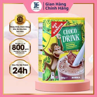 Bột Cacao Choco Drink 800g Nhập Khẩu Đức, Bột Cacao Uống Liền Hộp Khỉ 800g Chính Hãng [Date 11/2024]