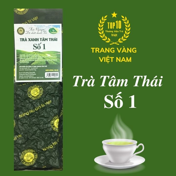 Trà Thái Nguyên Đặc Biệt -Trà Xanh Tâm Thái Số 1-Chè Thái Nguyên, Trà Nõn Tân Cương 100g