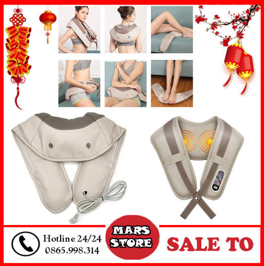 Máy Đấm Lưng Tẩm Quất, Máy Mát Xa Vai Cổ Lưng Đa Năng, Máy Massage Cổ Vai Gáy, Máy Massa, Đai Matxa Cổ Vai Gáy Chống Đau Mỏi 8 Con Lăn Massage - Chính Hãng - Hiệu Quả - Bảo Hành 1 Đổi 1